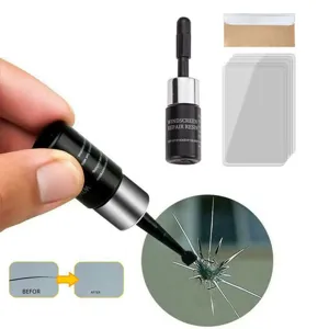 Voorruit reparatie hars set voor autoglas scheuren, sterretje reparatie vloeistof.