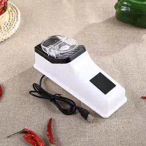 Electric knife sharpener USB powered automatic kitchen sharpener for home use fast sharpening tool