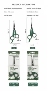Professional pet grooming scissors set for cats and dogs with ergonomic handles and sharp blades.