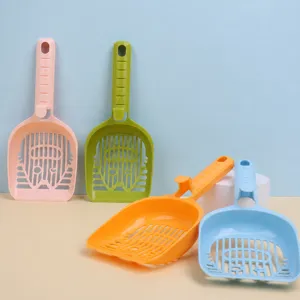 Cat Litter Scoop Plastic Pet Poop Cleaning Tool Hollow Cat Face Design Lightweight Durable Pet Litter Shovel