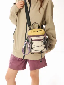 Outdoor lightweight multi-functional color-blocking cross-body shoulder casual bag