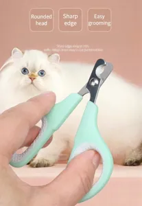 Tagliaunghie per animali domestici con lama in acciaio inossidabile e impugnatura ergonomica antiscivolo.