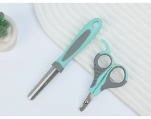 Detail view of a pet nail clipper and file set, ideal for safe cat and dog grooming.