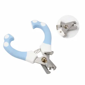 Professional Pet Nail Clipper with Safety Guard and TPR Handle for Dogs and Cats Grooming