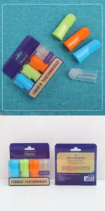 Pet finger toothbrush set silicone teeth cleaning tools for cats and dogs detail view