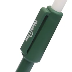 Pet tick removal tool for cats and dogs, green plastic flea and bug catcher clip.