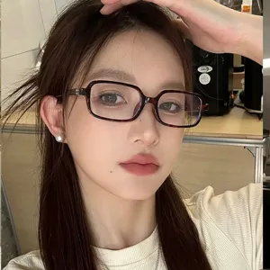 Lunettes Anti Lumière Bleue Carrées Vintage Hommes Femmes Mode Montature Transparente Nerd Lunettes de Vue Optiques