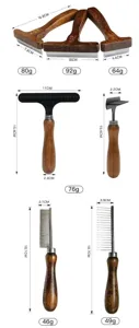 Pet grooming brush wooden handle cat dog deshedding tool size chart and specifications