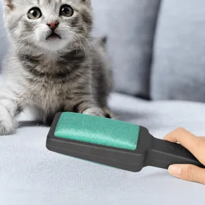 Pet Hair Remover Brush Double Sided Lint Roller For Clothes Furniture Dog Cat Hair Removal Cleaning Tool Plastic Fabric