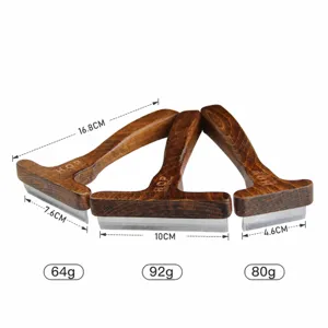 Wooden pet grooming comb for dogs and cats, floating hair removal brush with multiple sizes.