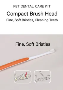 Pet toothbrush soft bristles small head dog cat dental care oral cleaning tool pet supplies