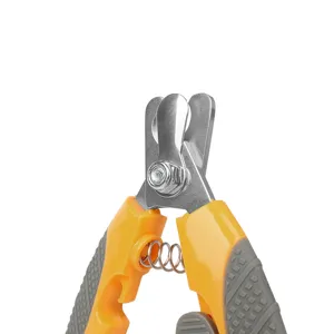 Professional pet nail clipper for cats and dogs with stainless steel blades and grip.