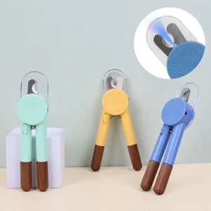 Pet LED Nail Clippers Cat Dog Blood Line Prevention Nail Scissors With Stainless Steel Blade Anti Splash Guard