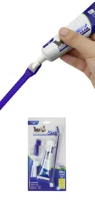 Pet dental care set with toothpaste toothbrush dog cat oral cleaning hygiene fresh breath