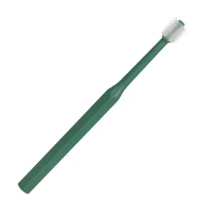 Green handle 360-degree soft bristle pet toothbrush for cats and dogs oral cleaning care