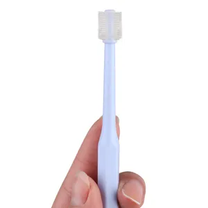 360 degree soft pet toothbrush for cats and dogs oral cleaning blue handle pet teeth care tool