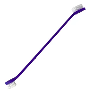 Dual head pet toothbrush for dogs and cats oral cleaning care daily hygiene tool purple