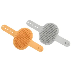 Cepillo de baño y peine de masaje para mascotas, guante de aseo suave para perros y gatos.