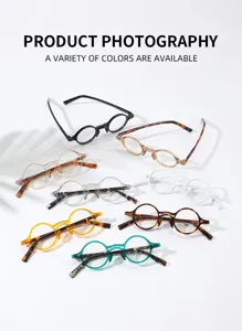 Klassische runde Kunststoff Blaulichtfilter Brille in verschiedenen modischen Farben.