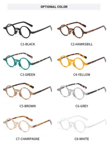 Stylische runde Kunststoff Blaulichtfilter Brille mit acht tollen Farben für den Alltag.