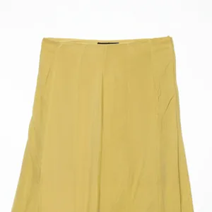 Stylish yellow long maxi skirt with paneled design for casual women summer fashion