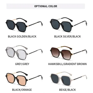 Lunettes de soleil carrées à la mode avec plusieurs options de couleurs, lunettes de soleil élégantes.