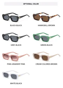 Trendy retro square sunglasses for women, fashion small frame chic sun glasses multiple colors.