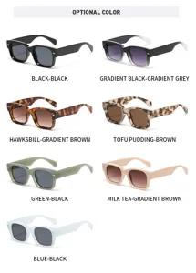 Modische quadratische Sonnenbrille Farbvarianten, dicker Rahmen fuer Alltag und Freizeit.
