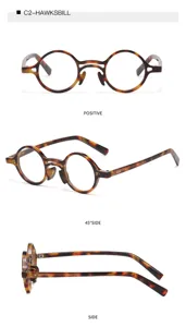 Klassische runde Blaulichtfilter Brille in Schildpattoptik, stilvoll und langlebig.