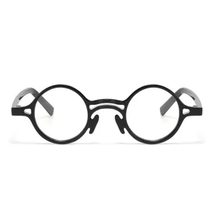 Schwarze runde Brillengestelle stilvolle Blaulichtfilter Brille fur den taglichen Gebrauch