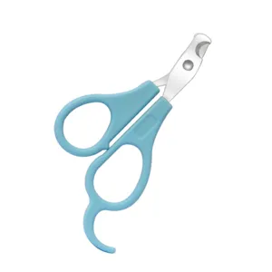 Professional pet nail clipper for cats and dogs, stainless steel scissors with comfort grip.