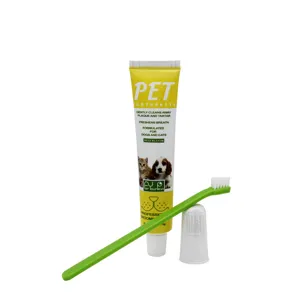Pet toothpaste and toothbrush set for dogs and cats teeth cleaning fresh breath pet grooming