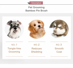 Detail view showing pet grooming scenarios for tangled hair, loose fur and rough coat.