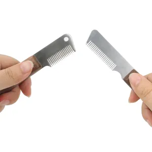Professionelles Haustier Trimmmesser mit Holzgriff fuer Hunde und Katzen Fellpflege.