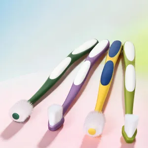 Pet toothbrush soft bristles cat and dog oral cleaning 360 degree teeth cleaning