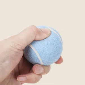 Dog toy elastic tennis ball, bite-resistant rubber pet training toy for daily puppy play.