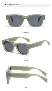 Modische quadratische Sonnenbrille mit dickem Rahmen für Damen und Herren, cooler Stil.