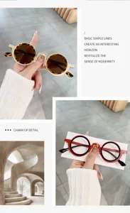 Vintage kleine runde Sonnenbrille Retro Streetwear schick vielseitige Sonnenbrille.