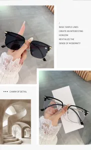 Nahaufnahme einer stilvollen quadratischen Metallbrille mit feinen Details und modernem Look.