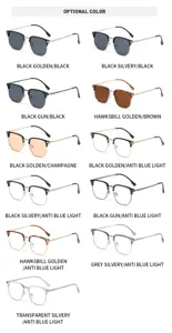 Stilvolle Halbrand-Metallrahmen-Brille in vielen Farboptionen für den täglichen Look.