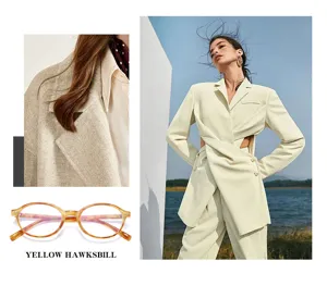 Retro oval anti-blue light glasses for men and women with stylish tortoiseshell frame design.