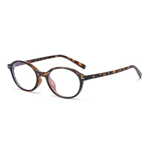 Retro round blue light blocking glasses with stylish tortoise shell frame for daily office wear.