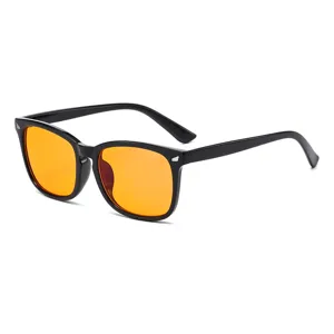 Lunettes de Soleil Tendance à Monture Carrée en Plastique pour Unisex Mode Individuel Polyvalent Voyage Photo Lunettes Anti Lumière Bleue Lunettes de Soleil d Extérieur