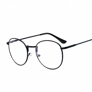 Vintage Runder Metall Brillengestell Unisex Koreanischer Künstlerischer Stil Retro Optischer Brillenrahmen Klare Gläser Ohne Sehstärke