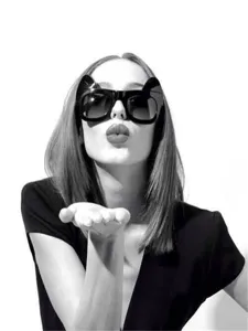 Fashion butterfly sunglasses with detachable cat ears stylish black frame sun glasses for women