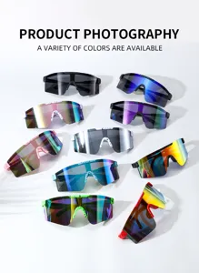 Kids sports cycling sunglasses big frame one-piece lens outdoor sun protection eyewear