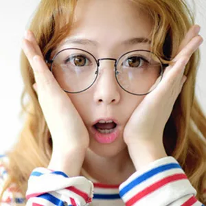 Koreanischer Retro-Metall-Brillenrahmen mit runden Gläsern für Damen und Herren optische Brille