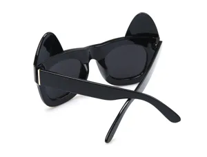 Fashion black cat ear sunglasses cool trendy sun glasses for women photo props and daily wear.