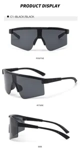 Kids large frame one-piece lens cycling sunglasses outdoor windproof sun protection eyewear