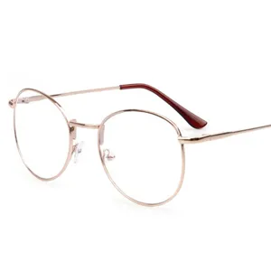 Koreanischer Retro runder Metall-Brillenrahmen, klare Gläser, Unisex Brillenmodelle.